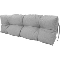 chilly pilley Palettenauflage Schaumflocken Palettenkissen Palettenpolster Palettenmöbel Palettensofa Rückenlehne Gesteppt Sitzkissen Abnehmbar Seitenkissen Set (Rückenkissen 120x40x15, Silber)