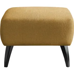 Polsterhocker INOSIGN "Colori", gold, B:66cm H:44cm T:66cm, 100% Polyester, Hocker, Holzfußfarbe wählbar, verschiedene Stoffe, hochwertige Stoffqualität