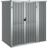vidaXL Gerätehaus Grau 161x89x161 cm Verzinkter Stahl