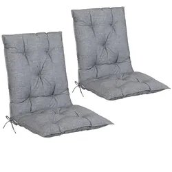 Sitzauflagen 2er-Set Grau meliert