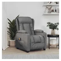 vidaXL Massagesessel Dunkelgrau Stoff