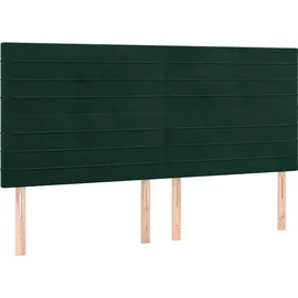 vidaXL Boxspringbett 180 x 200 cm Dunkelgrün