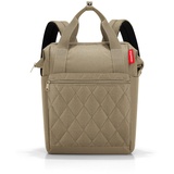 Reisenthel Rucksack Rhombus Olive, Olivgrün, Textil, 25x40x17 cm, gepolsterte Schulterträger, großes Hauptfach, Freizeit, Koffer & Taschen, Reisetaschen