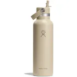 Hydro Flask Standard Mouth Flex Straw Cap 621ml Thermosflasche-Beige-One Size