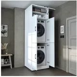 roomart DORA-II Waschmaschinenschrank 70 x 73,8 x 60 cm Weiß