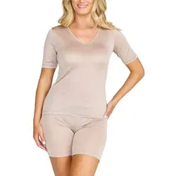Damella Silk T-Shirt Beige Seide Large Damen