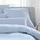 ELEGANTE Hamburger Streifen Mako-Satin Blau 135 x 200 cm + 40 x 80 cm