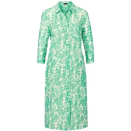 GOLDNER Kleid Sommerkleid Gemustert Grün/Weiß 42