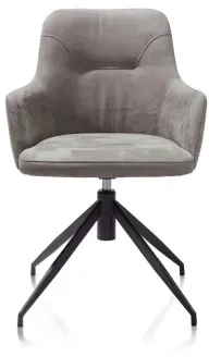 Habufa Eifel Armlehnstuhl drehbar, Microfaser charcoal