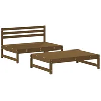 vidaXL 2-tlg Garten-Lounge-Set Honigbraun Massivholz Kiefer