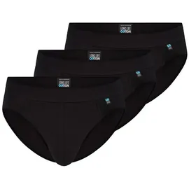SCHIESSER Long Life Cotton Slip schwarz L 3er Pack