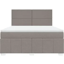 vidaXL Boxspringbett 180 x 200 cm Taupe