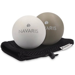 Navaris Stoffball Massageball 2er Set – Faszien Massage – Selbstmassage – Triggerpunkte braun