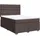 vidaXL Boxspringbett mit Matratze Dunkelbraun 140x200 cm Stoff