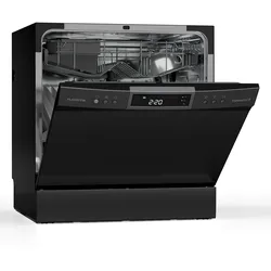 Klarstein Havasia UV 8 Neo Tischgeschirrspüler UV-Licht freistehend / Einbau 1380W Schwarz