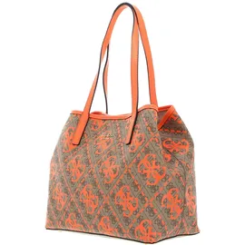 GUESS Schultertasche Vikky Large Tote Latte Logo / Orange