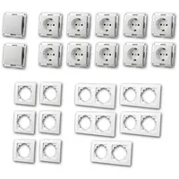 McPower Schalter und Steckdosen Set McPower FLAIR "Niveau", weiß