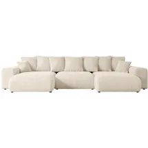 altdecor Ecksofa Cord 6-Sitzer Beige