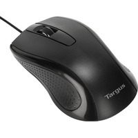Targus Full-Size Optical Antimicrobial Wired Mouse schwarz, USB (AMU81AMGL)