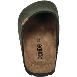 ROHDE Herren Pantoffel Memoryfußbett Hausschuh recycelter Softfilz H.Soave 6751, Größe:45 EU, Farbe:Grün - Grün - 45