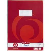 Herlitz Schulheft x.book Lineatur 40 kariert DIN A4 Rand rundum, 16 Blatt