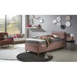 Sofa.de Polsterbettgestell mit trendiger Kederumrahmung ¦ rosa/pink ¦ Maße (cm): B: 103 H: 90