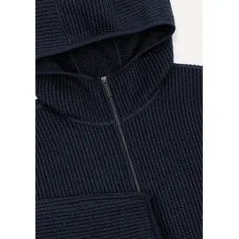 Colmar Kapuzenstrickjacke "MENS SWEATER", Herren, Gr. M, blau (marine), Strick, Obermaterial: 52% Polyester, 30% Schurwolle, 18% Polyacryl, unifarben, regular fit normal, hoch geschlossener Ausschnitt, abgesteppte Kante, Strickjacken, regular fit, mit Kapuze