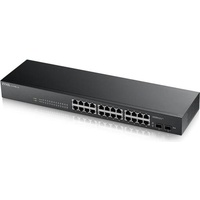 Zyxel GS1900-24 network switch Managed Gigabit Ethernet (10/100/1000) Black, Netzwerk Switch, Schwarz
