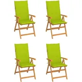 vidaXL Gartenstuhl 60,7 x 93,9 x 32,9 cm grün 4 St.