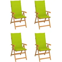 vidaXL Gartenstuhl 60,7 x 93,9 x 32,9 cm grün 4 St.