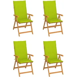 vidaXL Gartenstuhl 60,7 x 93,9 x 32,9 cm grün 4 St.