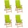 vidaXL Gartenstuhl 60,7 x 93,9 x 32,9 cm grün 4 St.