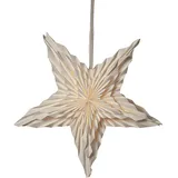 MARELIDA Papierstern Weihnachtsstern Faltstern hängend D: 70cm Fensterschmuck weiß