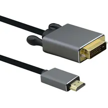 helos Anschlusskabel HDMI Stecker/DVI Stecker 2 m Schwarz