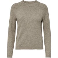 Only Damen Basic Strickpullover | Einfarbiger Knitted Stretch Sweater | Langarm Rundhals Shirt ONLRICA, Farben:Hellbraun, Größe:38