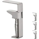 Relaxdays Tischklammern, Edelstahl, 4er Set silber
