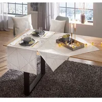 Laro Tischdecke Gr. 1, Silber Weiß silberfarben), B:85cm L:85cm,