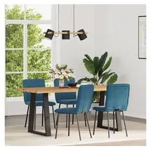 vidaXL Esszimmerstuhl Samt blau 4er Set