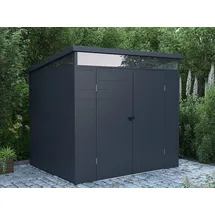 vente-unique Gartenhaus 4 x 1 m Anthrazitgrau