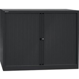 BISLEY Rollladenschrank schwarz 2 Fachböden 120,0 x 43,0 x 103,0 cm