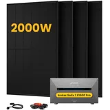 Anker SOLIX Solarbank 2 E1600 Pro All-in-One Speicher für Balkonkraftwerk, mit 4 x 500W Bifaziale Solarmodule,by Powerness - 1600Wh / ohne Zubehör / Selbstabholung