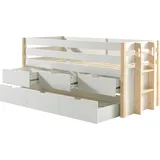 Vipack Ausziehbett Margrit 90x200 cm, weiß/natur
