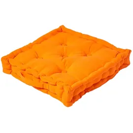 Homescapes Sitzkissen orange 50/50/10 cm – Bodenkissen unifarben