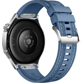 Huawei Watch GT 5 46 mm Silber Gewebe-Armband Blau