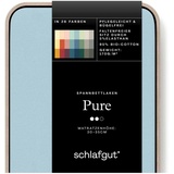 SCHLAFGUT Pure Baumwolle 90 x 190 - 100 x 220 cm blue light