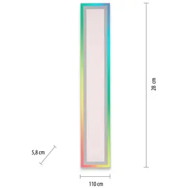 just light. JUST LIGHT Deckenleuchte »EDGING« LED/24W/230V - über Fernbedienung, RGB-Rainbow, dimmbar, Funk inkl., weiß