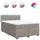 vidaXL Boxspringbett mit Matratze Taupe 140x200 cm Stoff