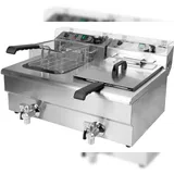 Yato Gastro Fritteuse 2x12L mit Ablasshahn 2x5000W 550x730x400mm 380-400V