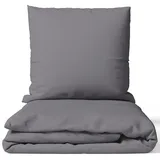 nyvi DreamScience Renforcé Uni Grau 155 x 220 cm + 80 x 80 cm