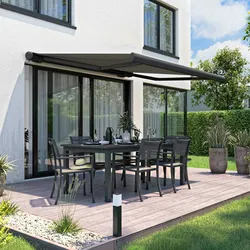 Oviala Business Kassettenmarkise Integral 2.5x2m Aluminium grau